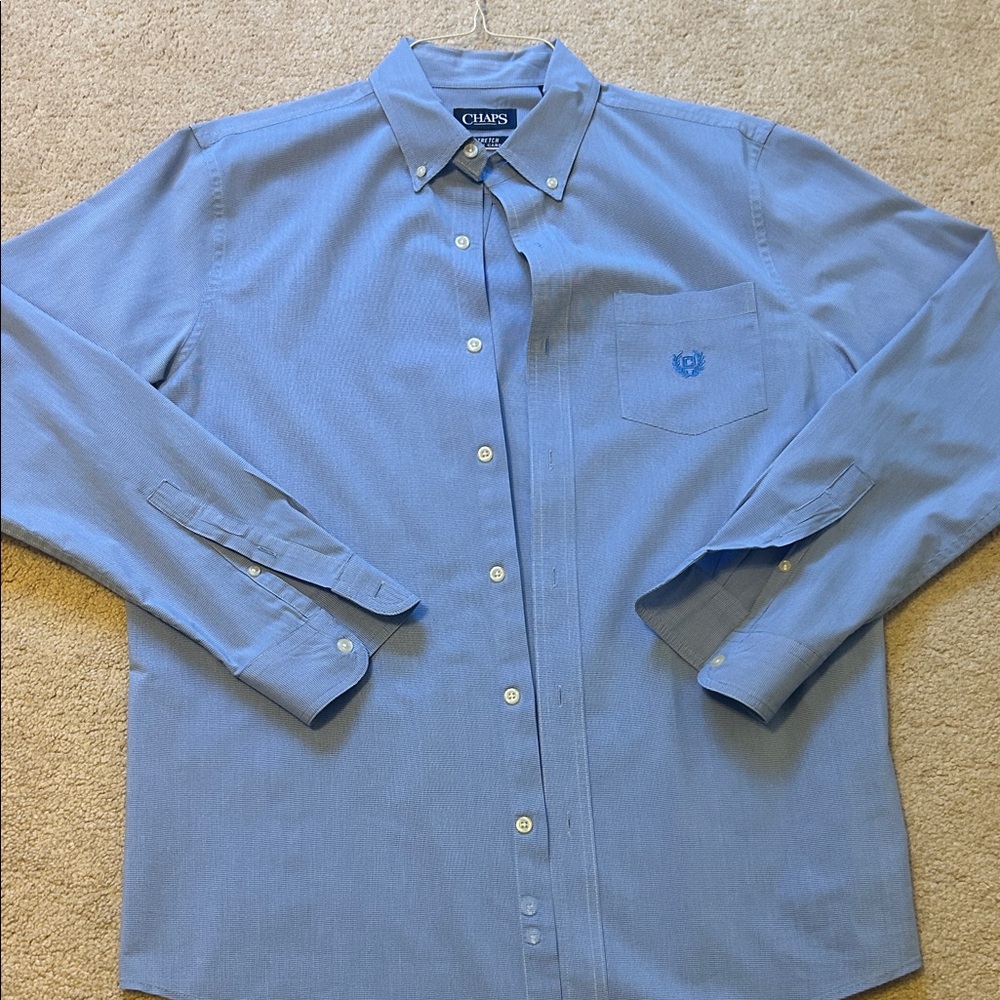 Chaps Men's Classic Blue Casual Shirt